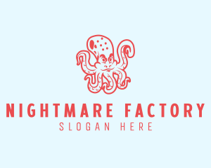 Scary Sea Octopus  logo design