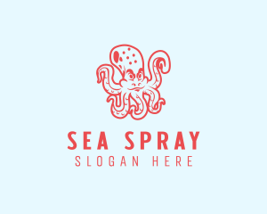 Scary Sea Octopus  logo design