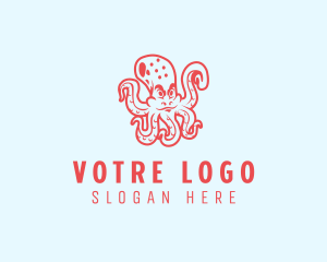 Sushi - Scary Sea Octopus logo design