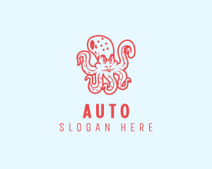 Squiggle - Scary Sea Octopus logo design