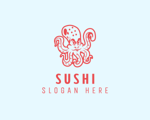 Scary Sea Octopus  logo design