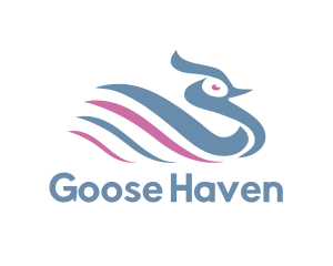 Goose - Blue Peacock Bird logo design