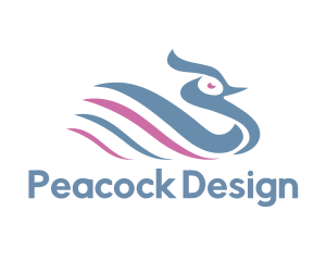 Peacock - Blue Peacock Bird logo design