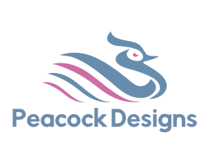 Peacock - Blue Peacock Bird logo design