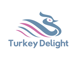 Turkey - Blue Peacock Bird logo design