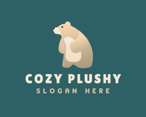 Cute Bear Plushie logo design