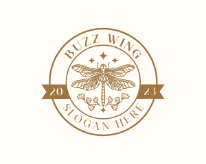 Dragonfly Wings Insect logo design