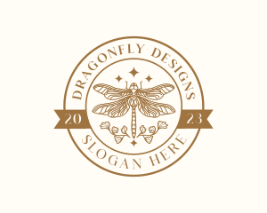 Dragonfly Wings Insect logo design