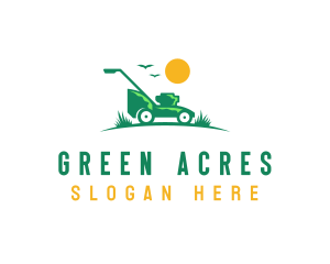 Yard Mowing Tool logo design