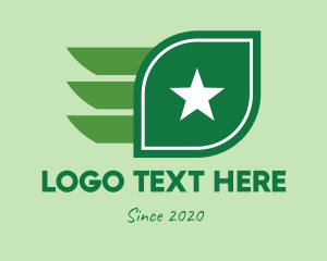 Leaf - Star Leaf Wings logo design