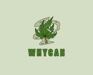 Smoking - Smoking Marijuana Leaf logo design