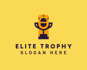 Trophy - Trophy Mic Podcast logo design