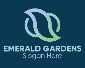 Gradient Leaf Whirl logo design