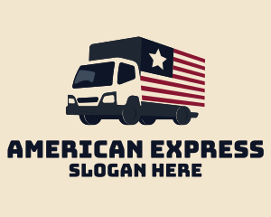 American Courier Truck logo design