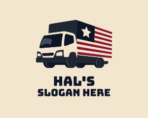 Tow Truck - American Courier Truck logo design