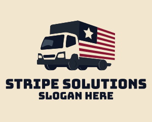 American Courier Truck logo design