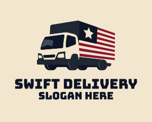 American Courier Truck logo design