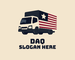 Trailer - American Courier Truck logo design