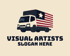 Express - American Courier Truck logo design