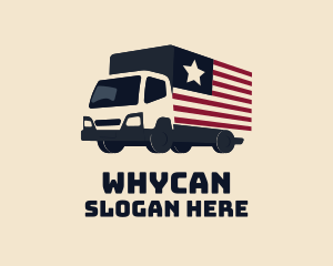 Freight - American Courier Truck logo design
