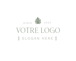 Commercial - Minimalist Leaf Wordmark logo design