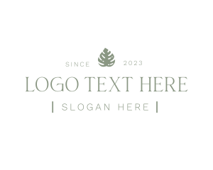 Designer - Minimalist Leaf Wordmark logo design