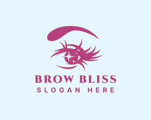 Beauty Makeup Eye Lashes logo design