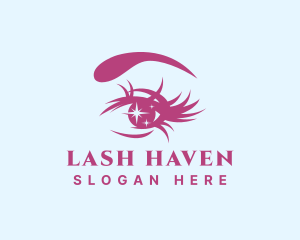 Beauty Makeup Eye Lashes logo design