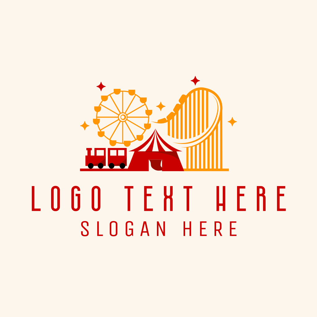 amusement park logo vector