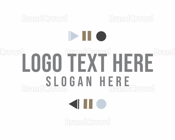 Music Button Wordmark Logo