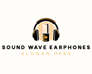 Earphones - Recording Microphone Headset logo design