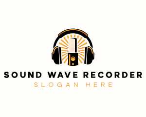 Recording Microphone Headset logo design