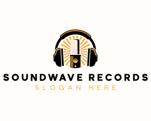 Record - Recording Microphone Headset logo design