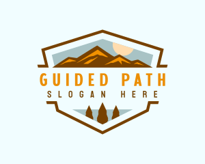 Sunset Mountain Journey logo design