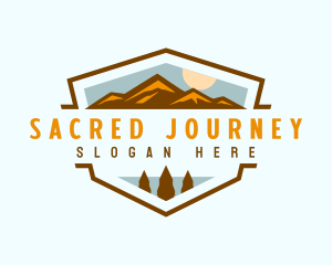 Sunset Mountain Journey logo design