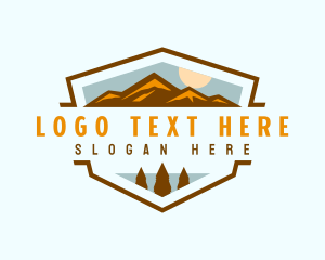 Journey - Sunset Mountain Journey logo design