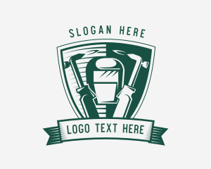 Tools - Ironwork Welding Shield logo design