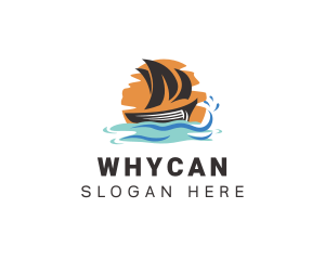 Ocean Boat Sailing  Logo
