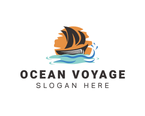 Ocean Boat Sailing  logo design