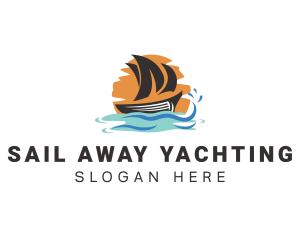 Ocean Boat Sailing  logo design