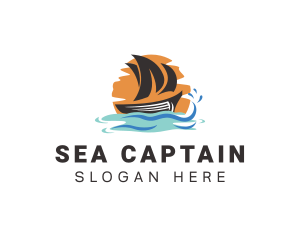 Ocean Boat Sailing  logo design