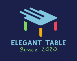 Table - Colorful Kindergarten Table logo design