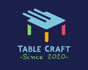 Table - Colorful Kindergarten Table logo design