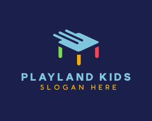 Colorful Kindergarten Table logo design