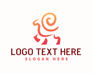 Antelope - Ibex Goat Wildlife logo design