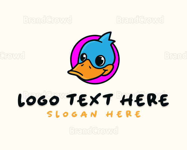 Cute Cartoon Duck Logo