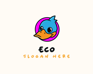 Cute Cartoon Duck Logo