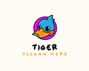 Petting Zoo - Cute Cartoon Duck logo design