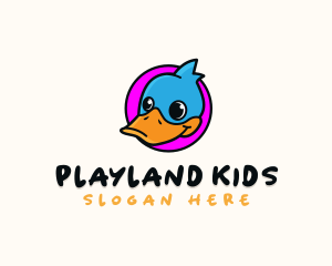 Cute Cartoon Duck logo design