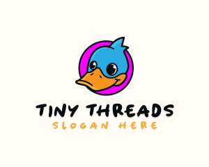 Kids Clothing - Cute Cartoon Duck logo design